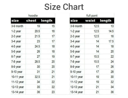 Kids Cotton Blend Hoodie & Jogger Set Luck Fashion