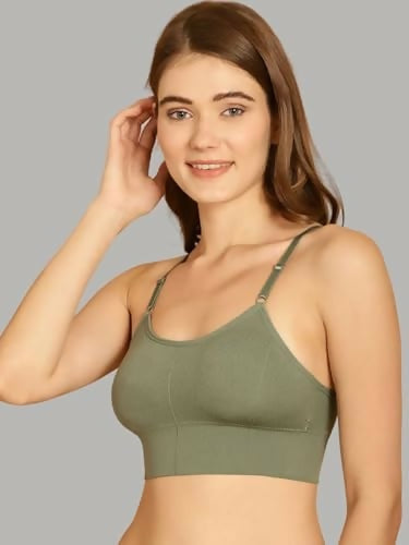 DaintyCLIQ "Easy Peasy" Women’s Sports Bra with Soft Molded Cups & Adjustable Straps (Pack of 1) DaintyCLiQ