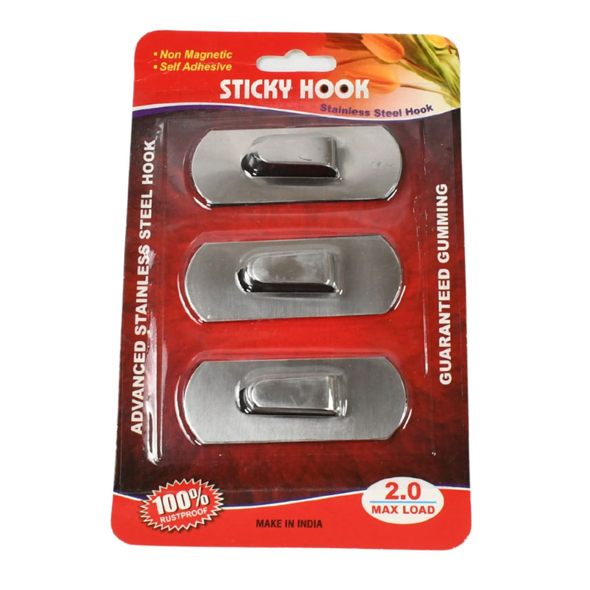 Self- Adhesive Hooks Heavy Duty Wall Hooks Hangers Stainless Steel Waterproof Sticky Hooks For Hanging Robe Coat Towel Kitchen Bathroom And. HP DD