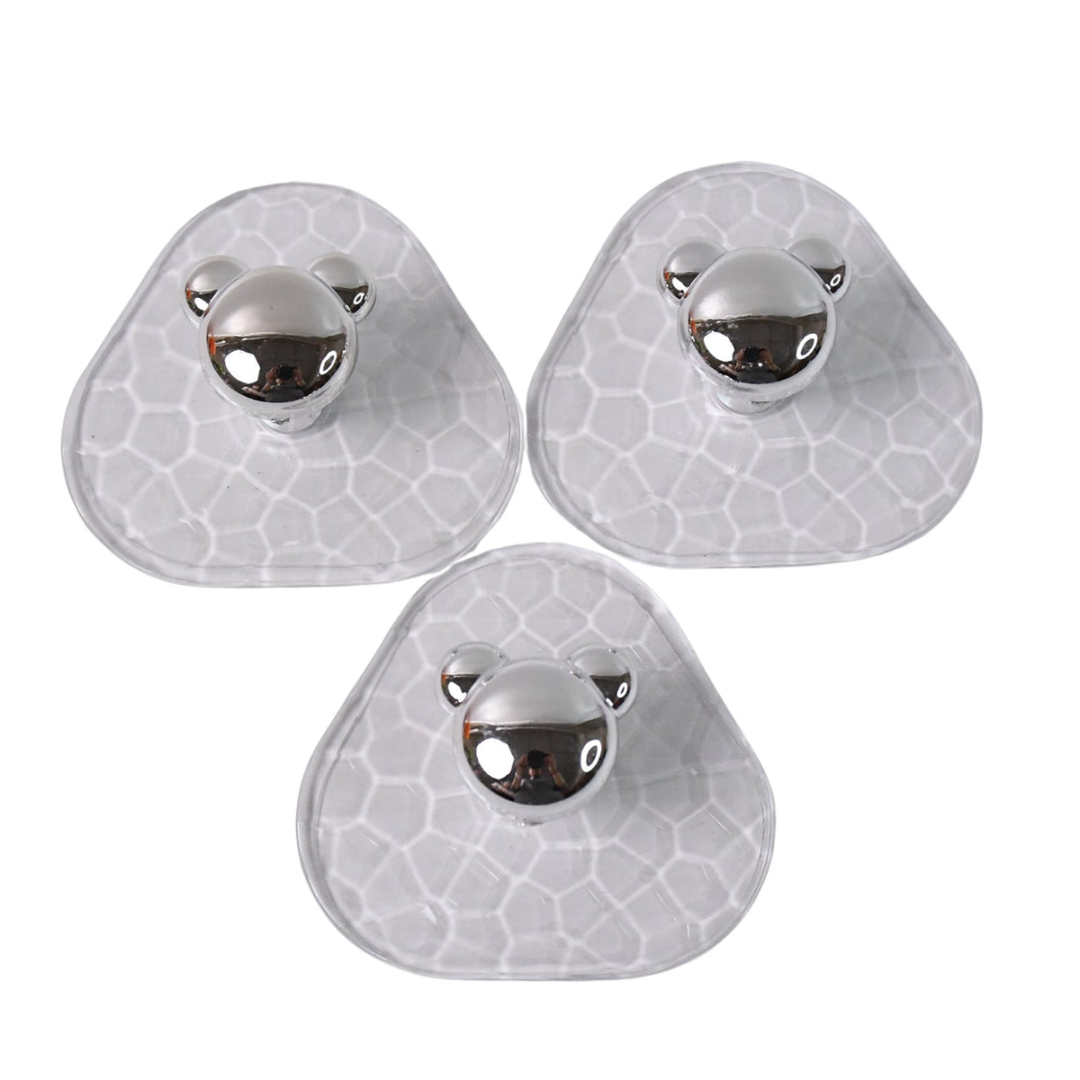 All-plastic Adhesive Wall Hooks - Strong No Damage Easy To Install (3 Pc Set) HP DD