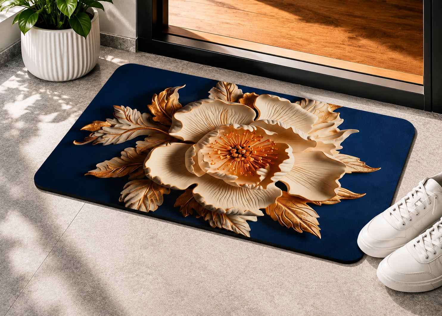 7D Multipurpose Mat – Design 7 | Non-Slip Absorbent Microfiber Rug | 36x56 cm