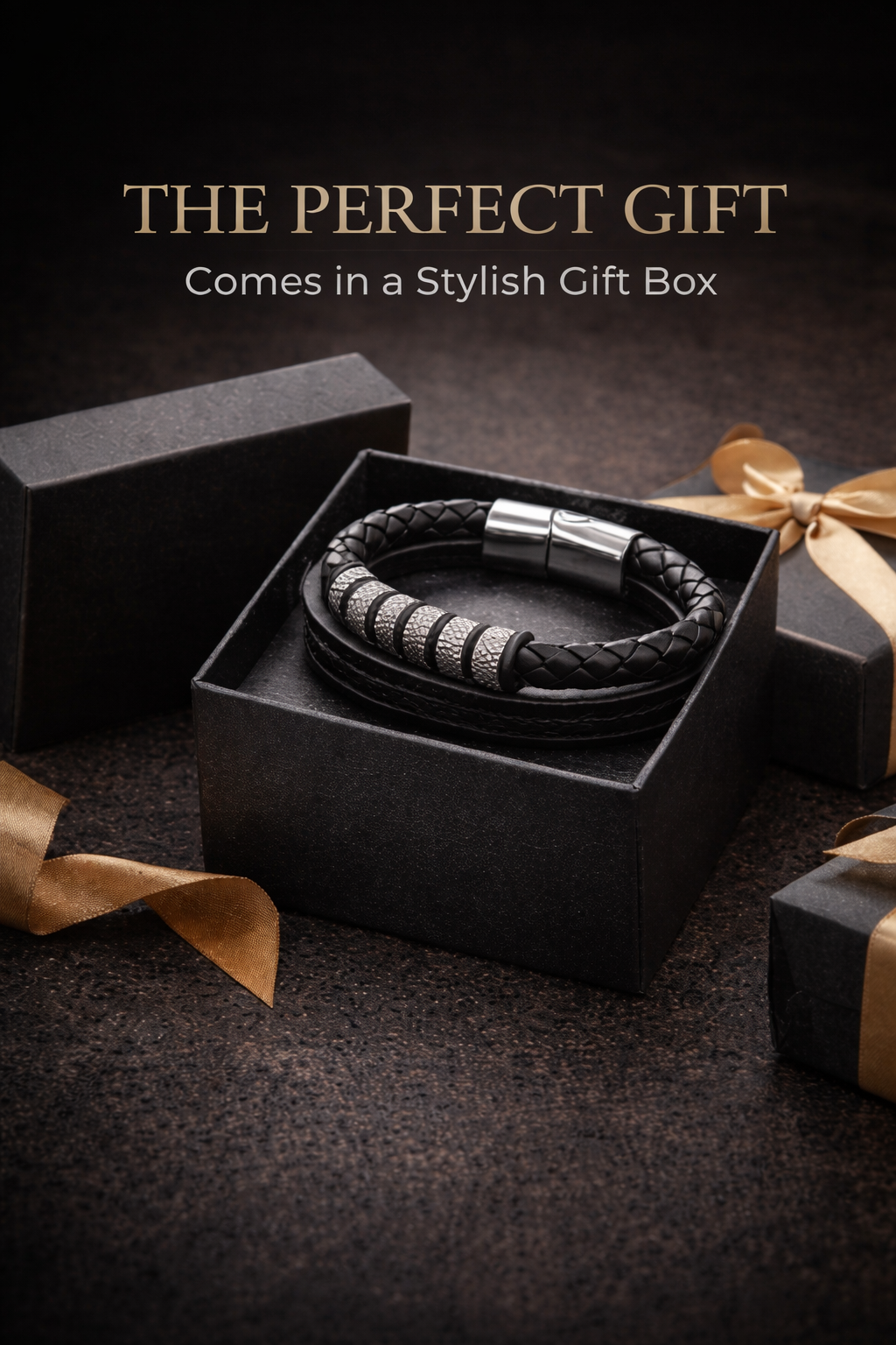Men'S Men Leather Wraparound Bracelet
