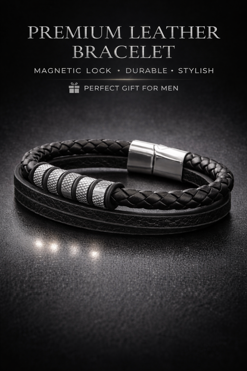 Men'S Men Leather Wraparound Bracelet