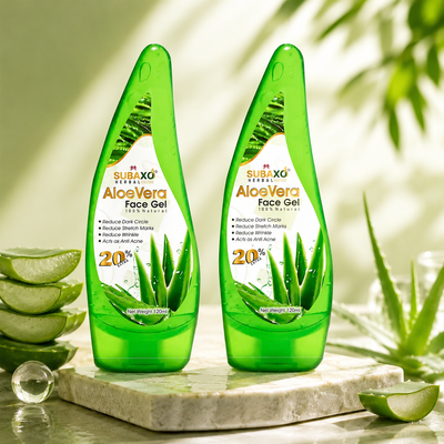 SUBAXO Aloe Vera Herbal Face Gel (120ml, Pack of 2)