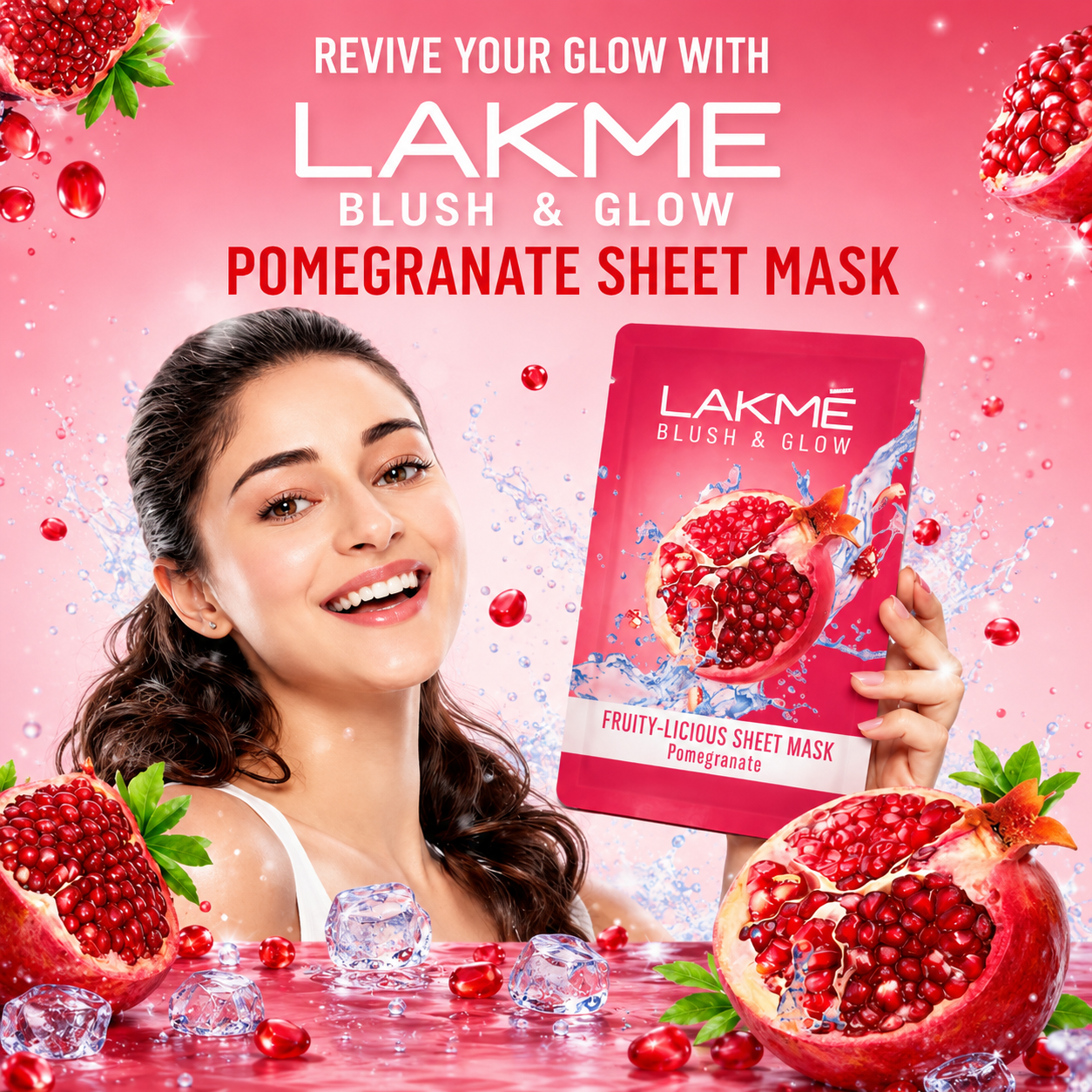 LAKME Blush & Glow FRUITY-LICIOUS SHEET MASK (Pack of 2)