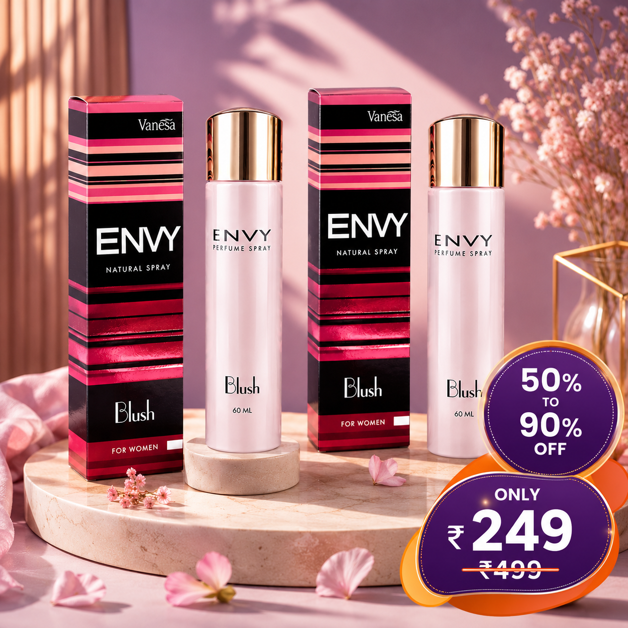 Envy Blush Perfume, 60 ml, Pack of 2