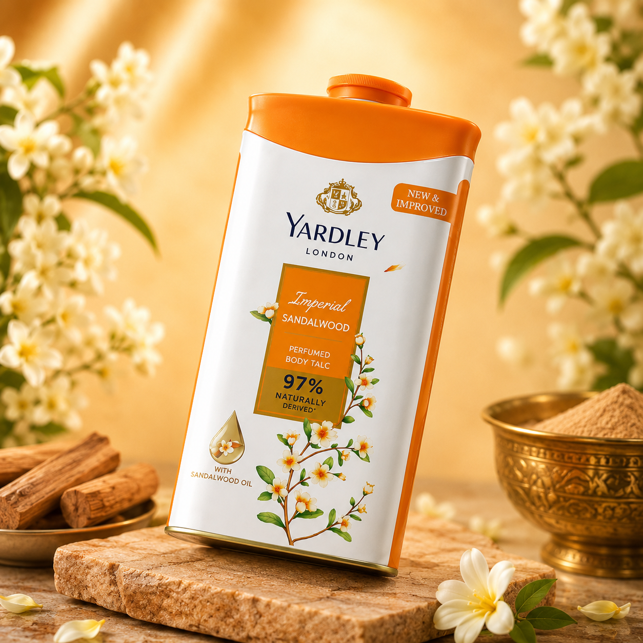 YARDLEY IMPERIAL SANDALWOOD TALC 250GM PA OF 2 (2 x 250 g)