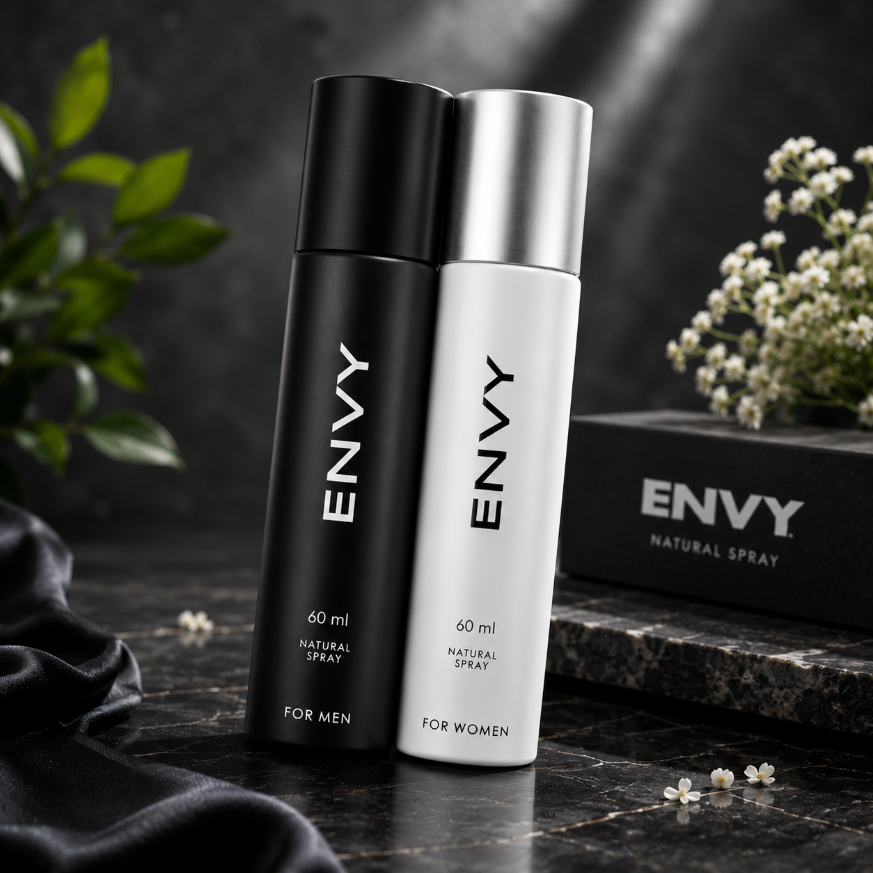 ENVY Natural Spray Perfume Combo Set - Men's and Women's Perfume - 60ml