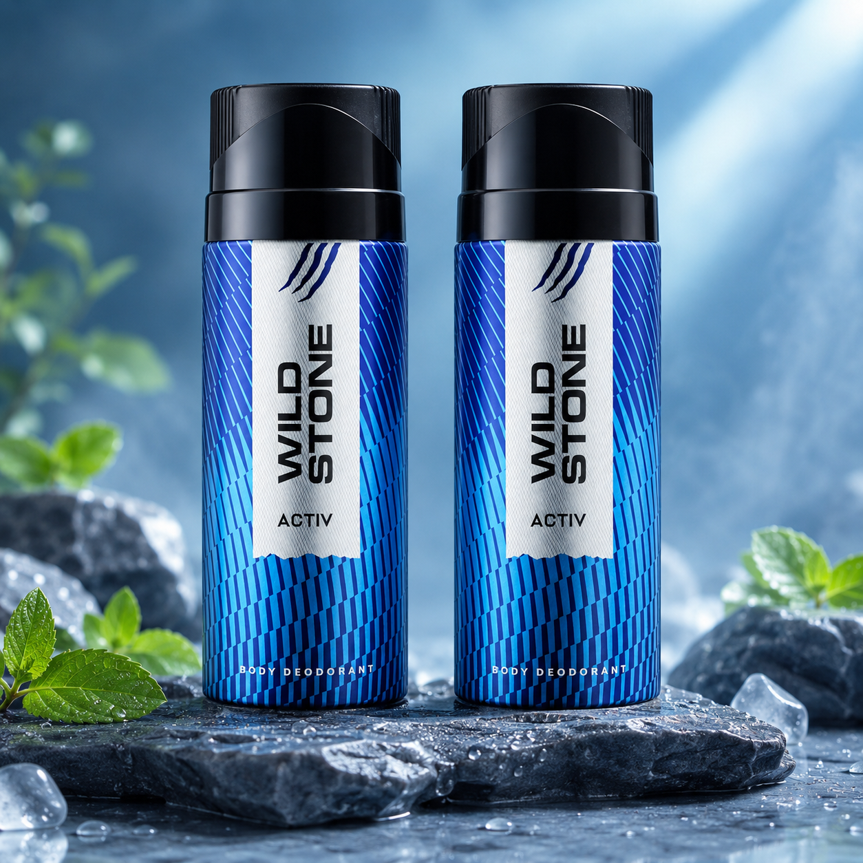 Wild Stone Activ Deodorant for Men, Pack of 2 (150ml each)