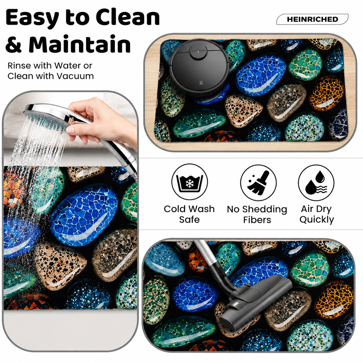 7D Multipurpose Mat – Design 2 | Non-Slip Absorbent Microfiber Rug | 36x56 cm
