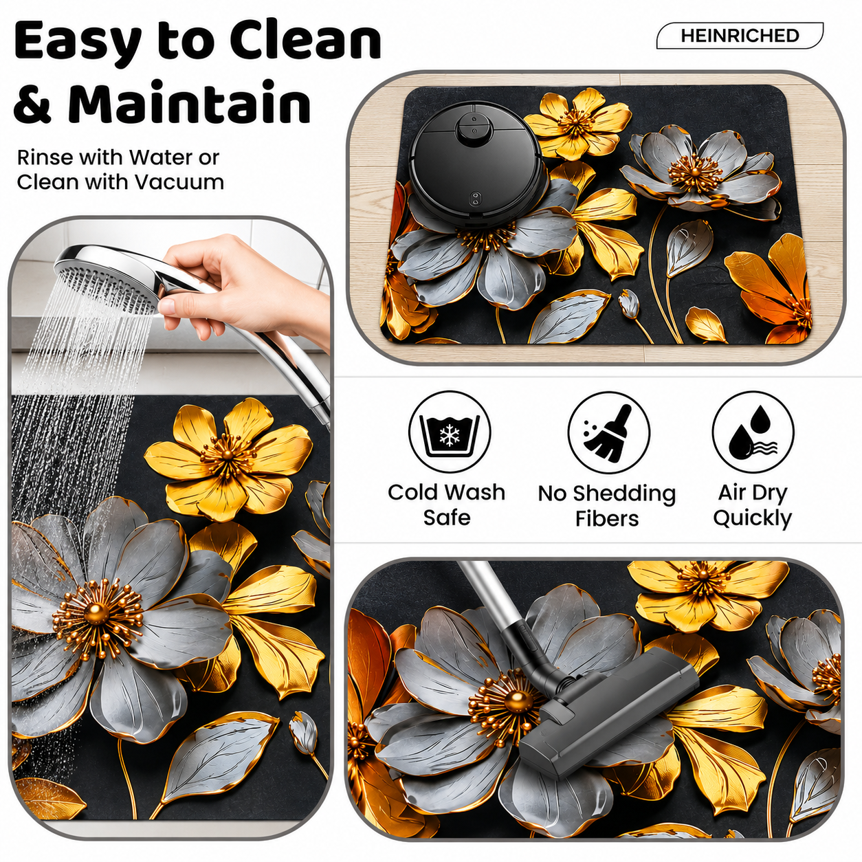 7D Multipurpose Mat – Design 5 | Non-Slip Absorbent Microfiber Rug | 36x56 cm