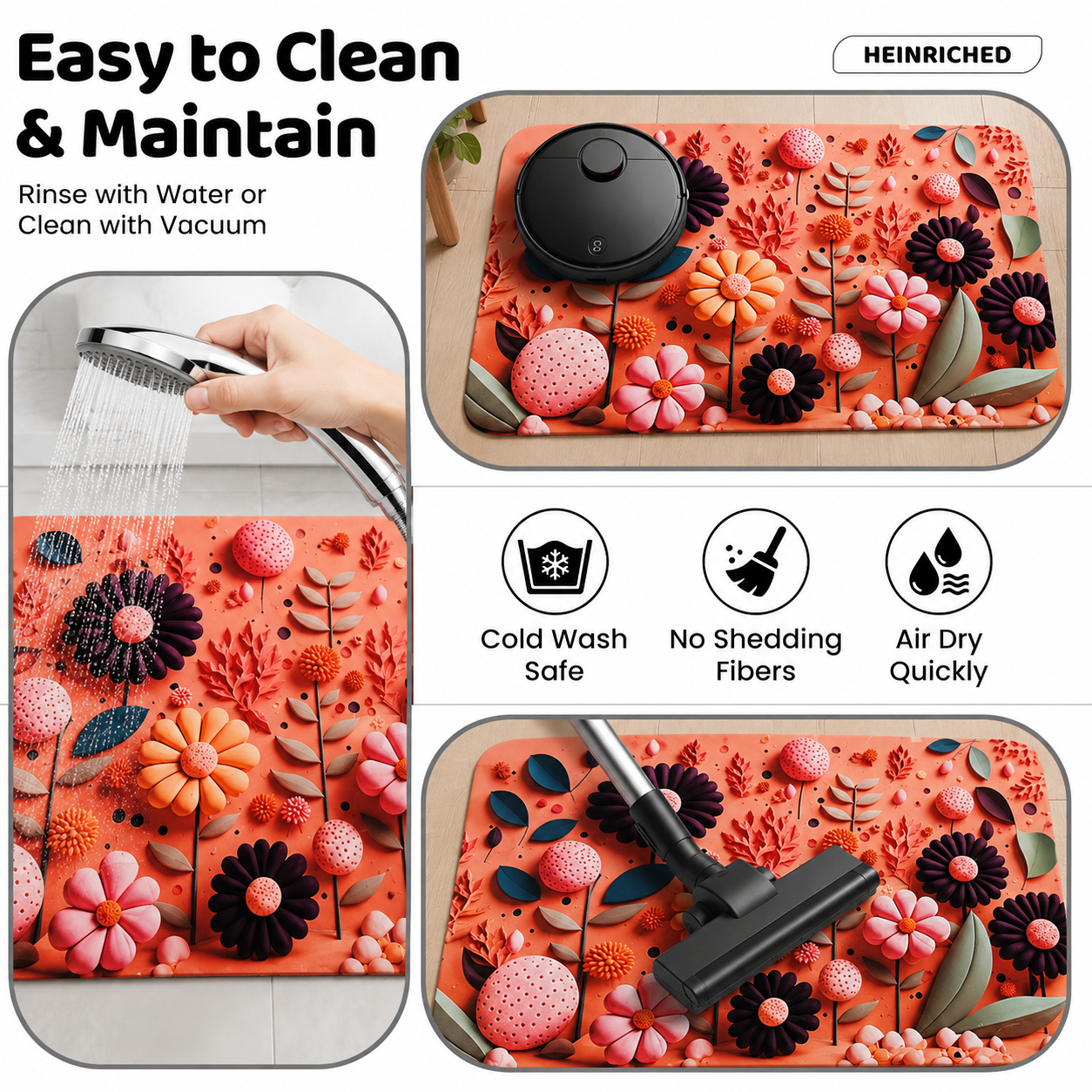 7D Multipurpose Mat – Design 8 | Non-Slip Absorbent Microfiber Rug | 36x56 cm