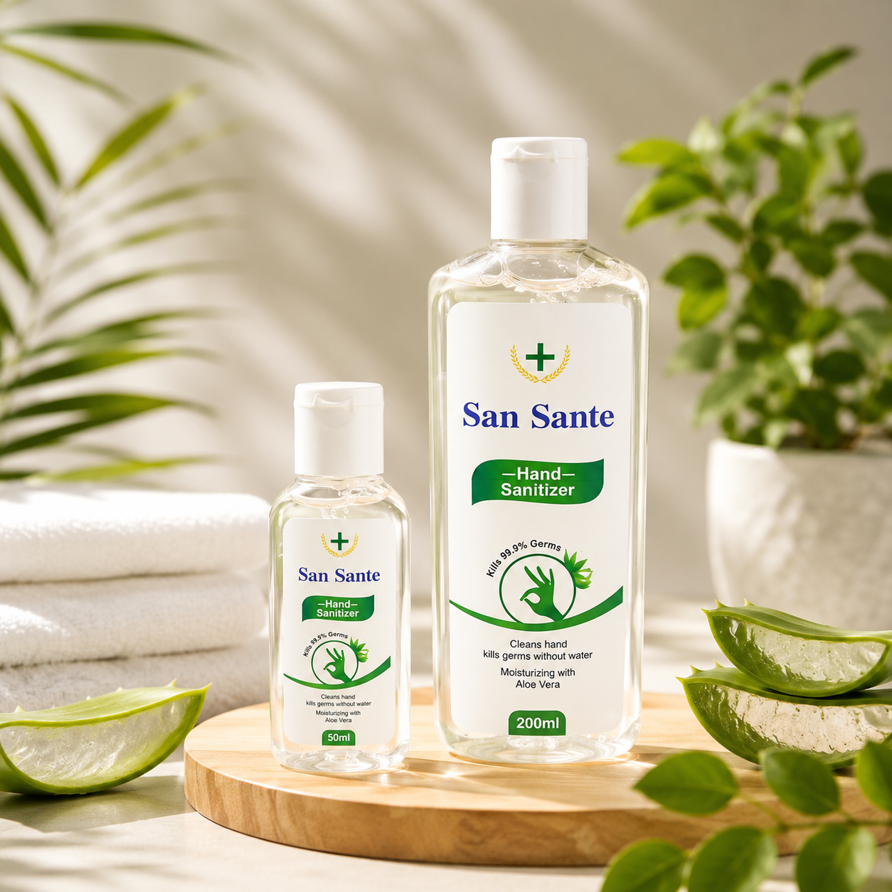 San Sante Hand Sanitizer - 50 ml , 200 ml Pack of 2