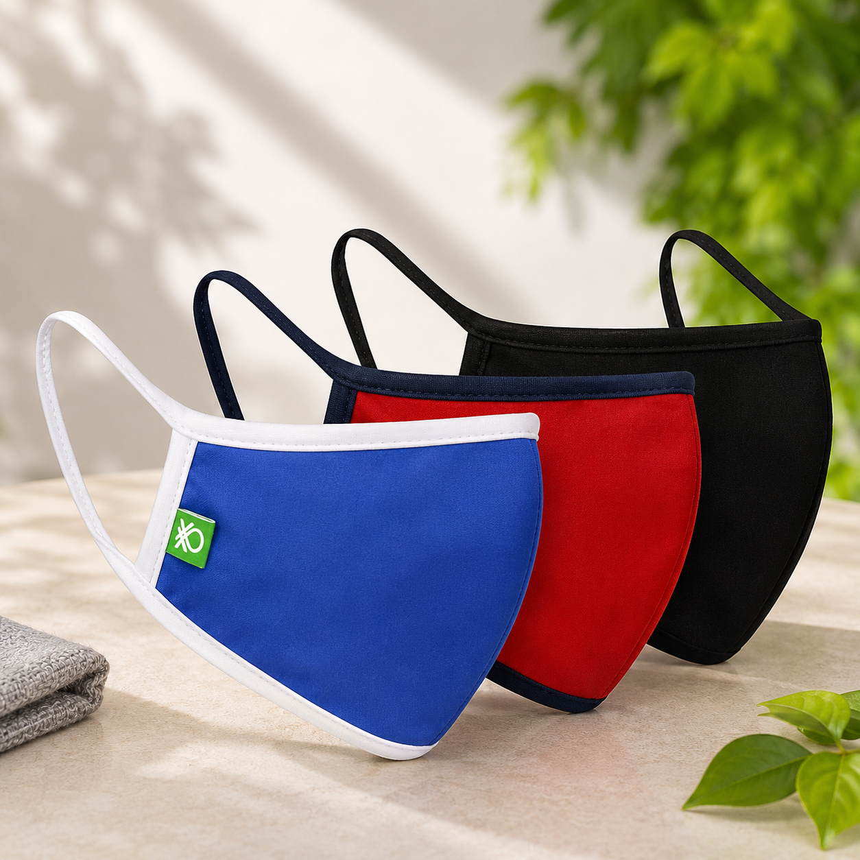 United Colors of Benetton Unisex-Adult Polyester Cloth Face Mask (Multicolor_Pack of 3)