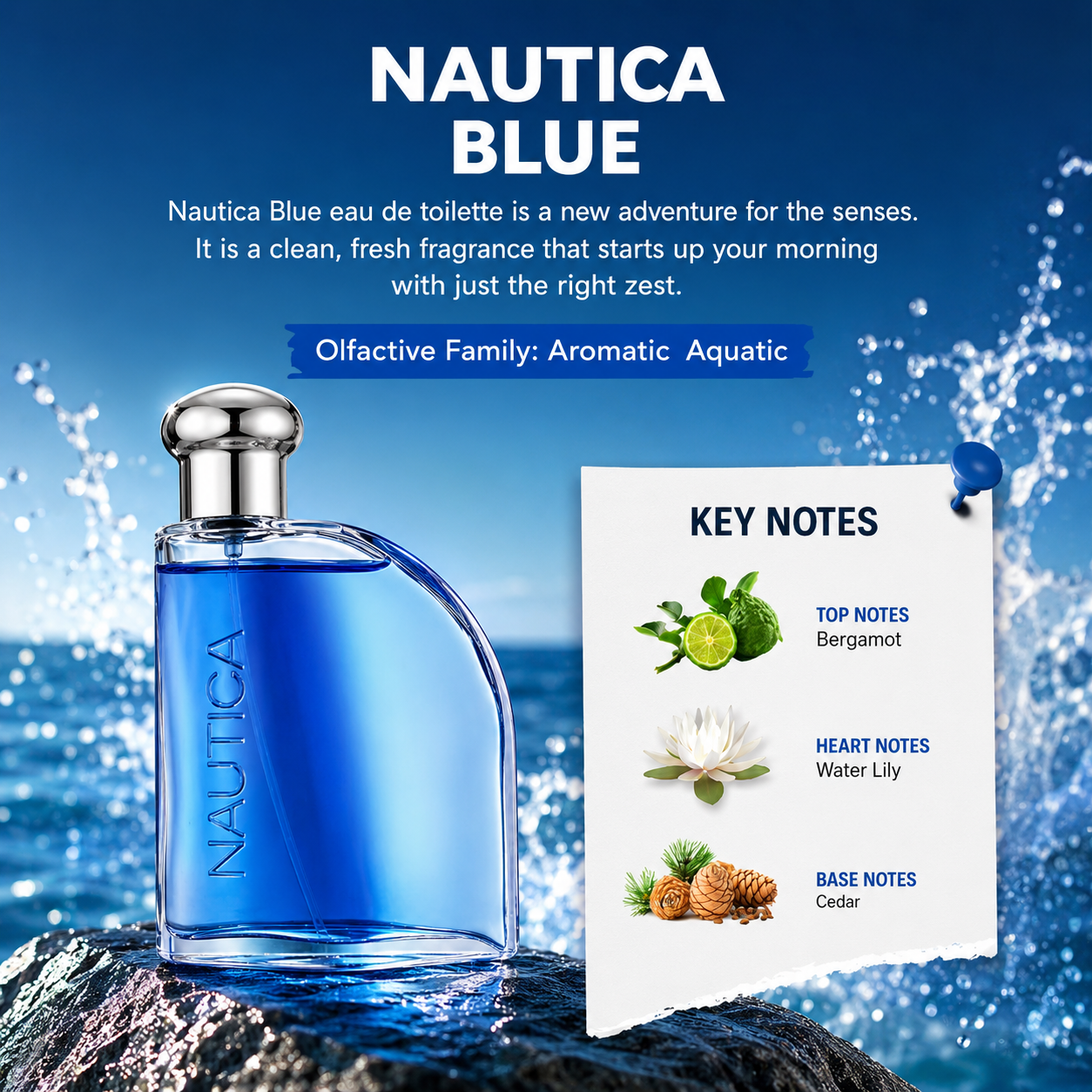 Nautica Blue Eau De Toilette, 100 ml