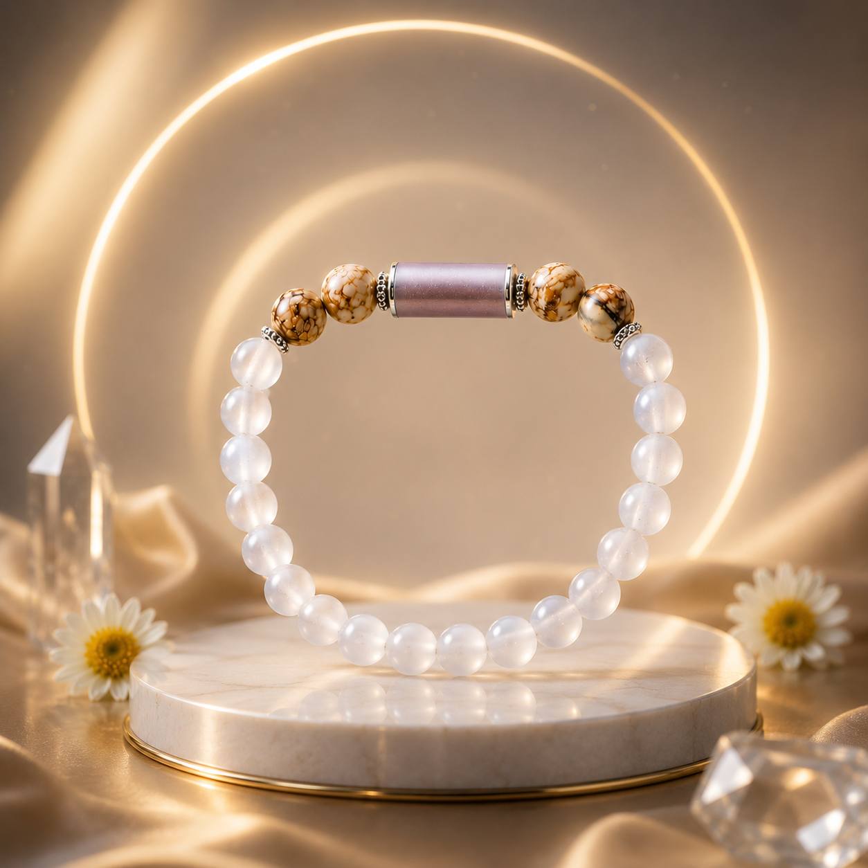 Libra Rashi Bracelet (Tula Rashi-తులా రాశి)– Semi Precious Gemstone Beaded Bracelet for Energy, Strength & Positivity