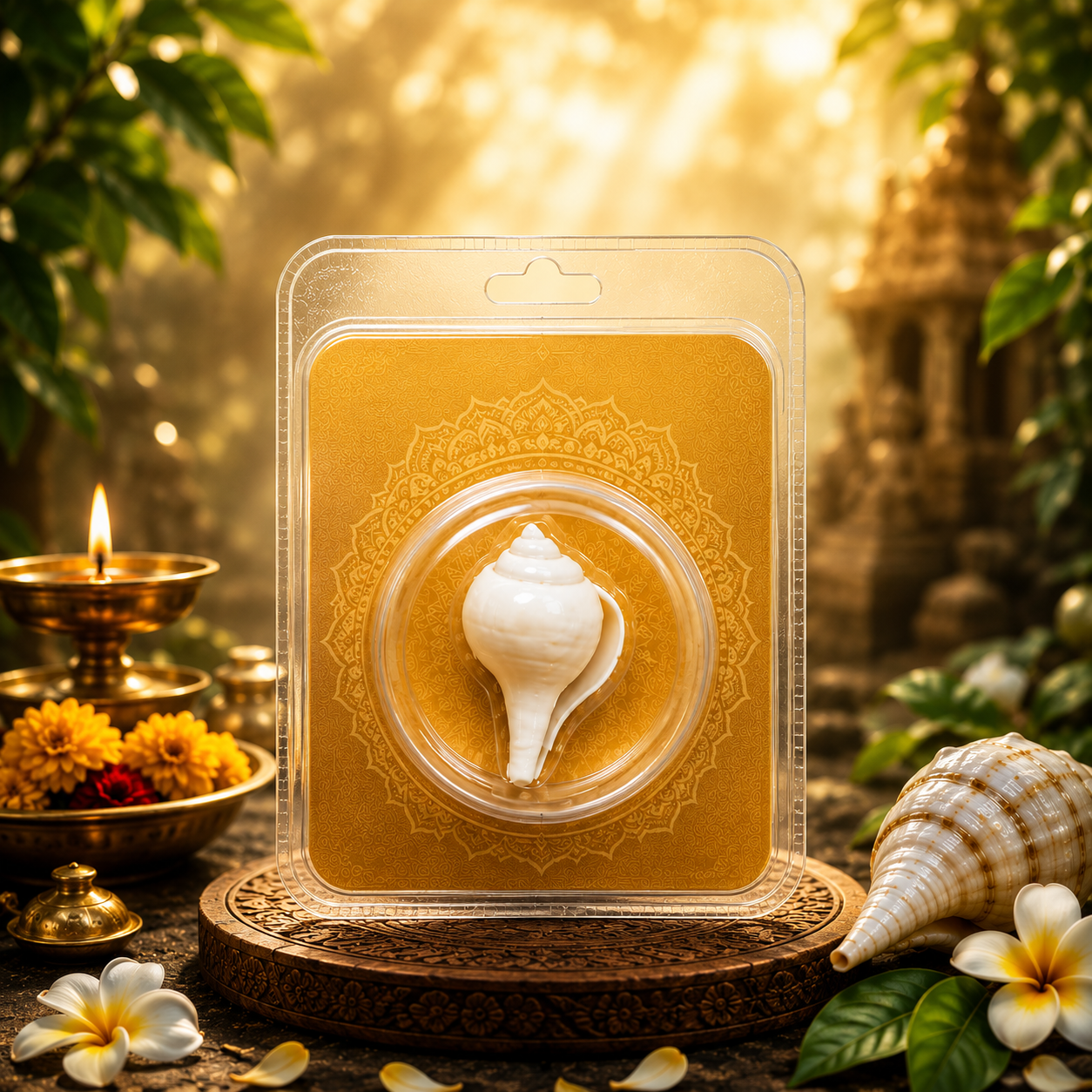 Dakshinavarti Shankh (Right-Hand Conch) – 100% Natural Original Sacred Shankh for पूजा, Prosperity & Spiritual Energy – “Om Shri Jani Ho”