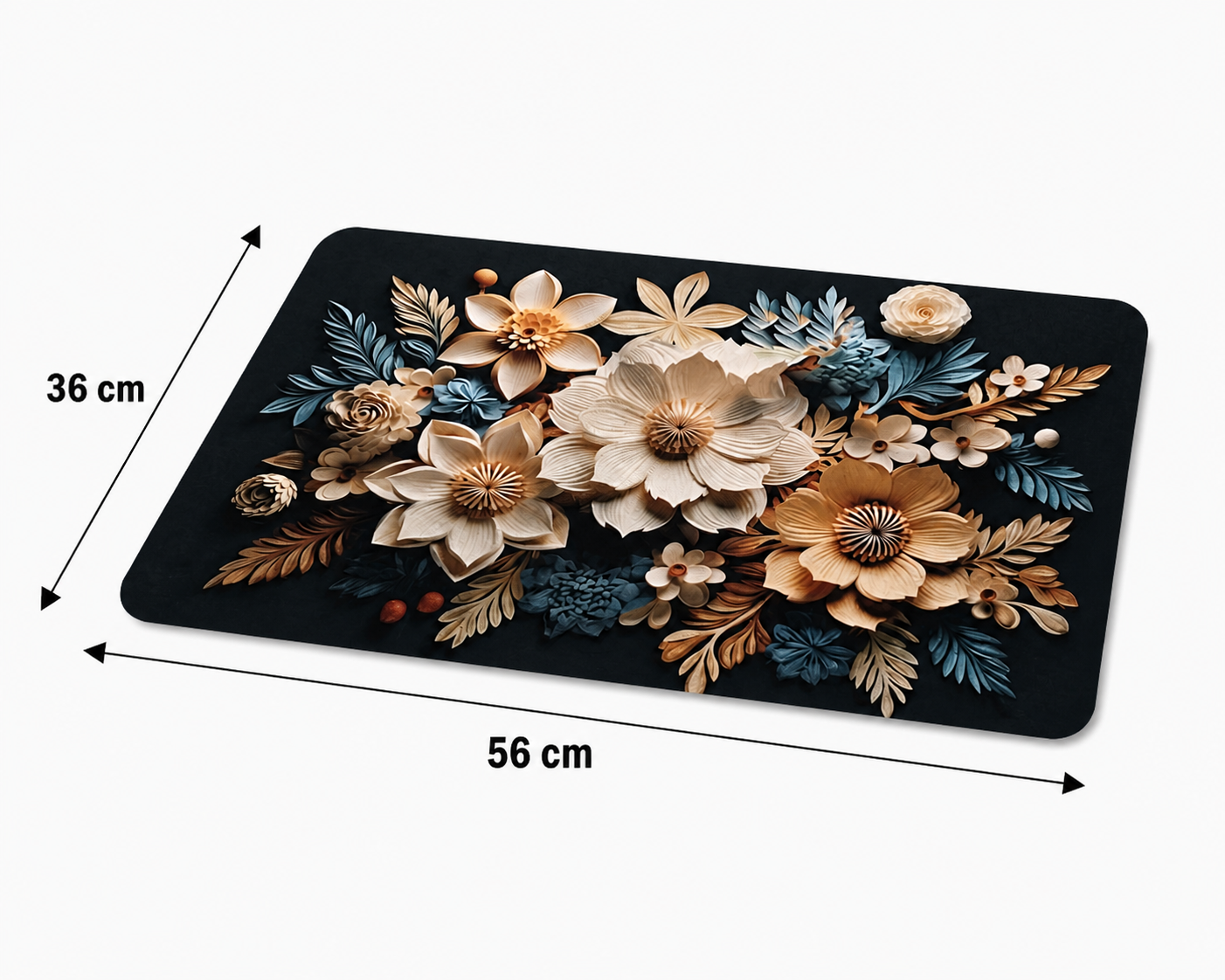 7D Multipurpose Mat – Design 6 | Non-Slip Absorbent Microfiber Rug | 36x56 cm