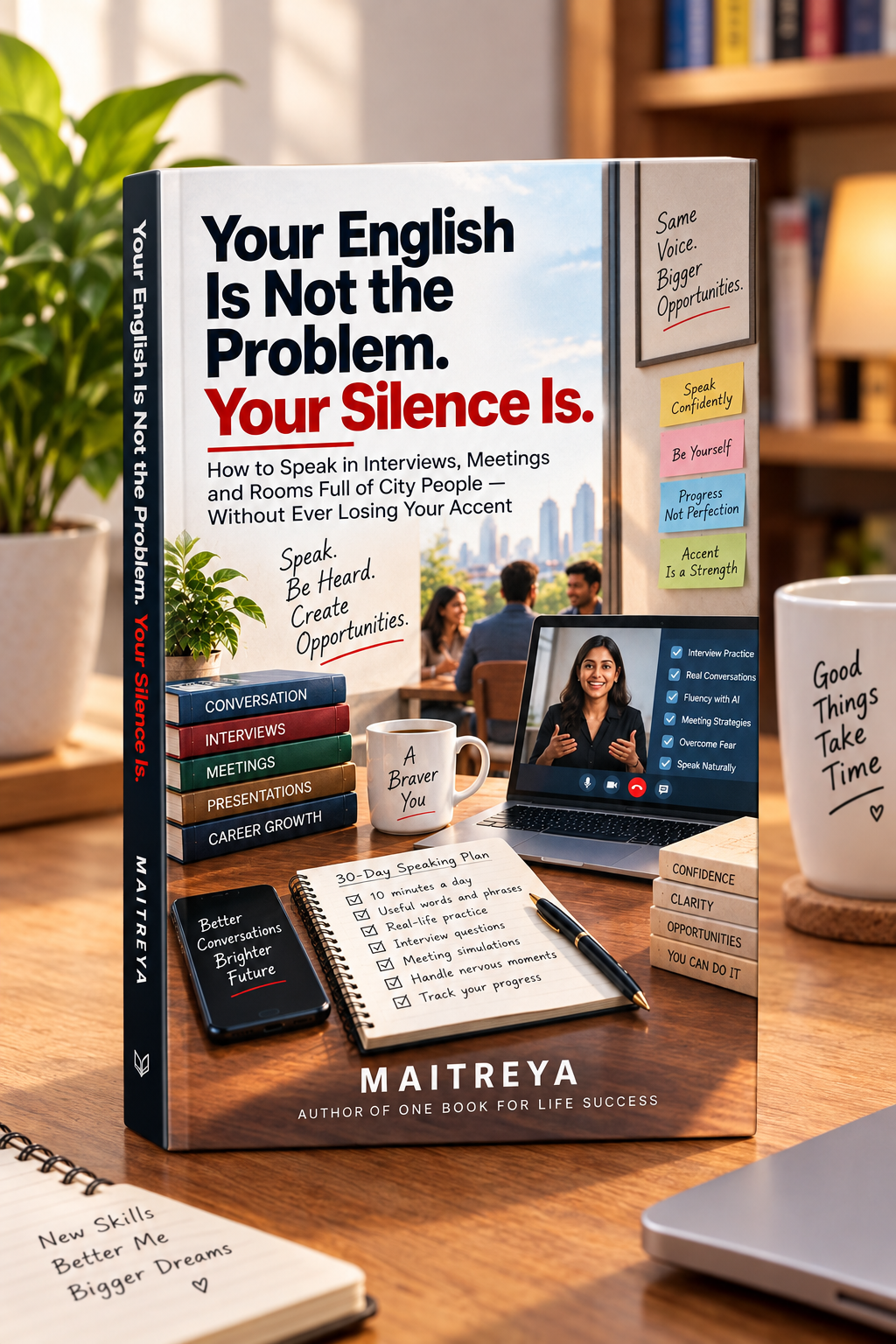 Your English Is Not the Problem. Your Silence Is.: How to Speak in Interviews, Meetings and Rooms Full of City People — Without Ever Losing Your Accent (Instant eBook)