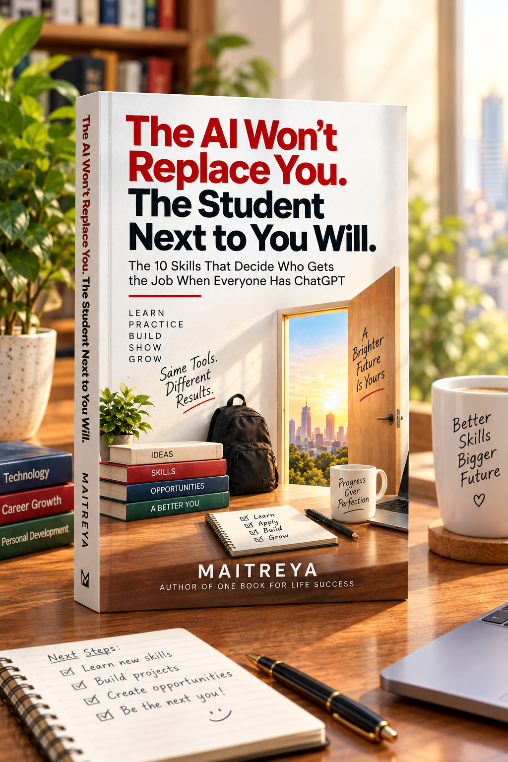 The AI Won’t Replace You. The Student Next to You Will: The 10 Skills That Decide Who Gets the Job When Everyone Has ChatGPT (Instant eBook)