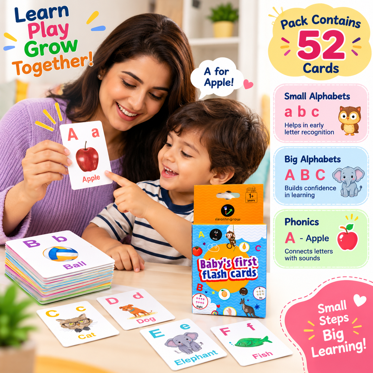 ilearnngrow Alphabets Flash Card