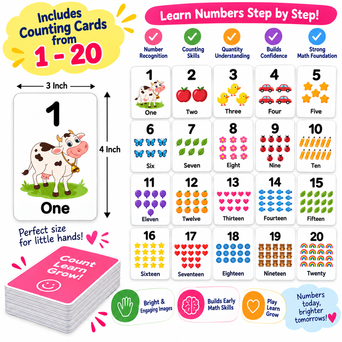 ilearnngrow Numbers Flash Card