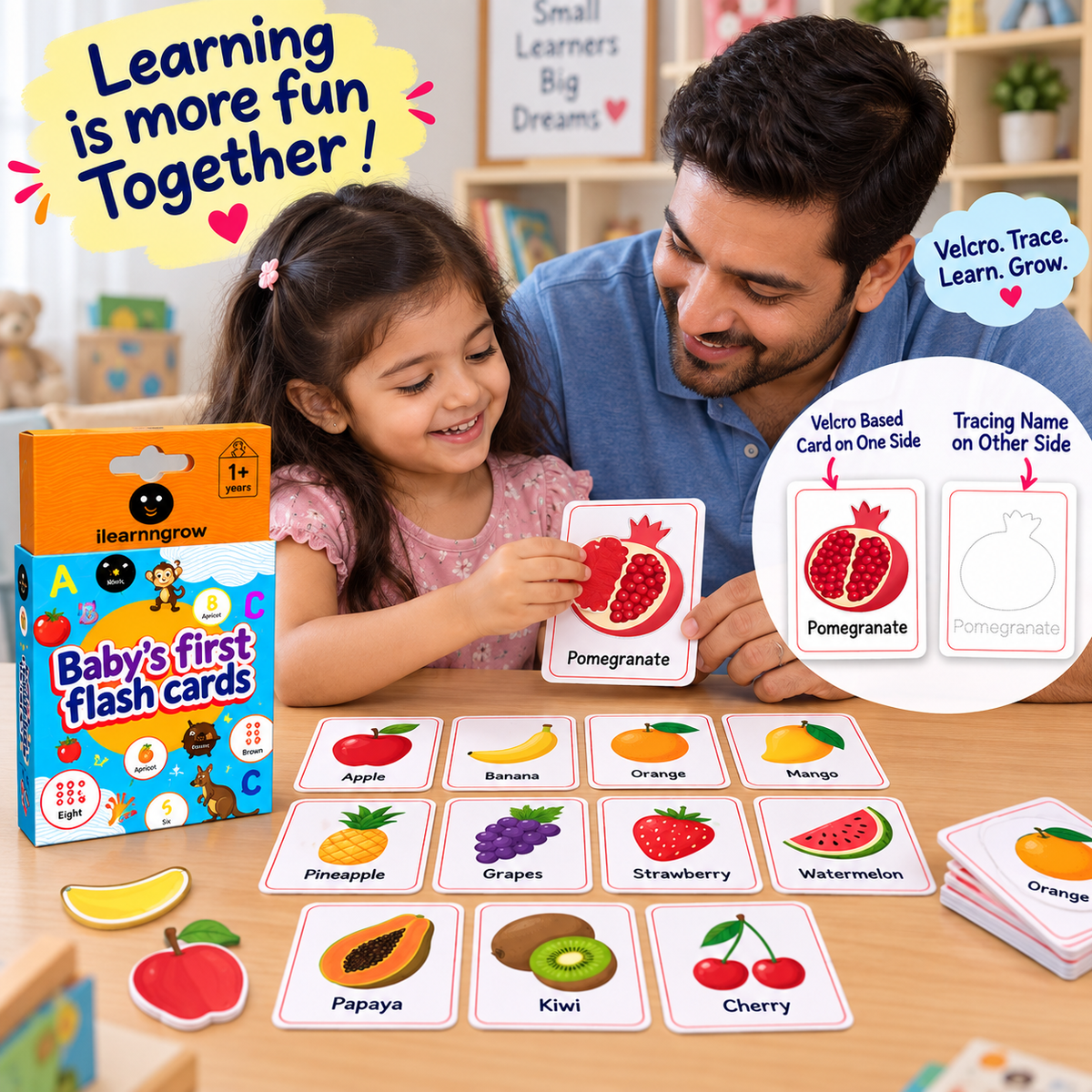 ilearnngrow Fruits Flash Card