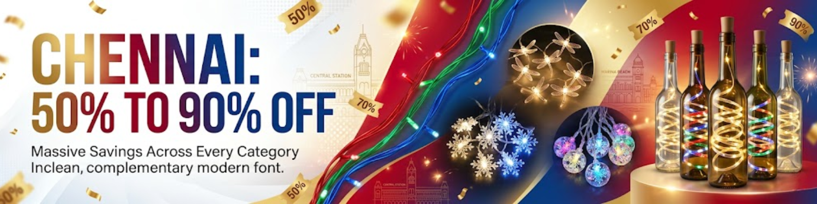 Chennai:  50% to 90% OFF (Same Day Delivery)