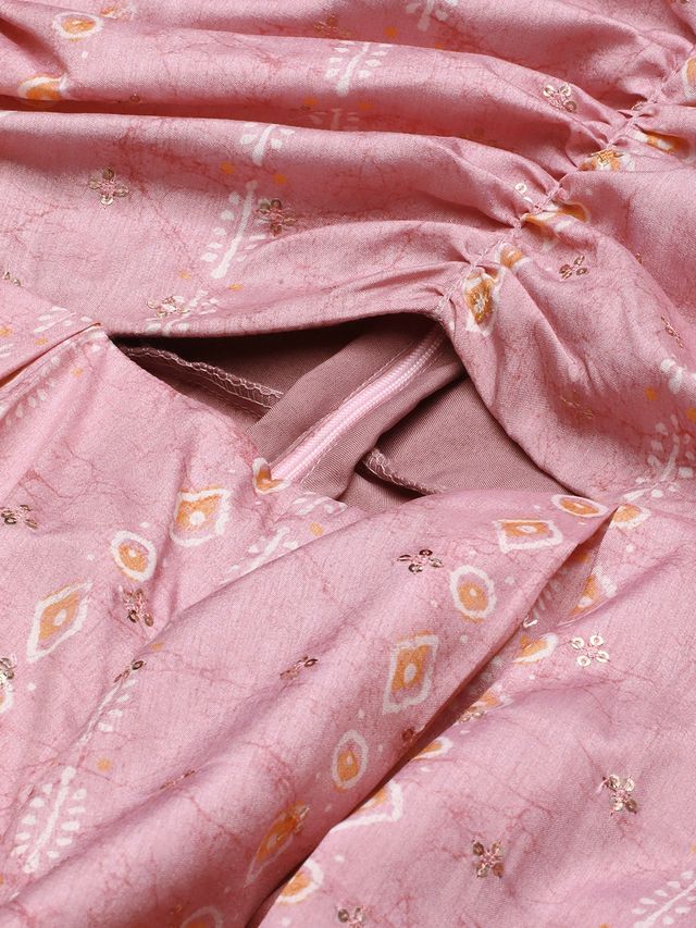 Bollywood Vogue Ready To Wear Mauve Art Silk Digital Printed Jumpsuits