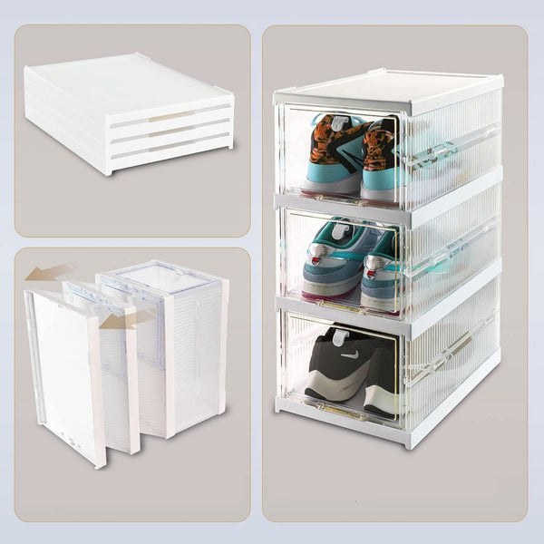 3-Layer Stackable Foldable Storage Organizer Cart – Multifunctional Utility Rack