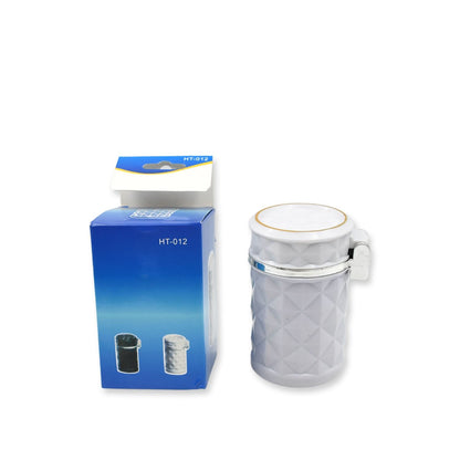 Car Cupholder Ashtray with Lid & Blue LED Light