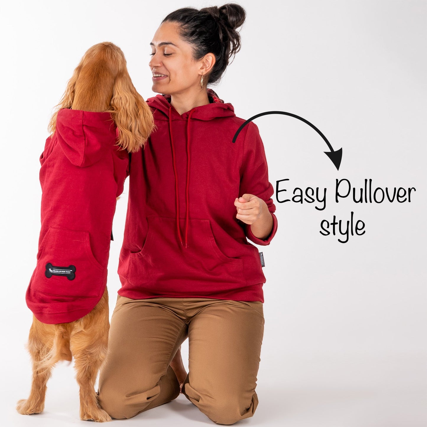 HUFT Solid Sweatshirt for Hoomans - Maroon - Heads Up For Tails