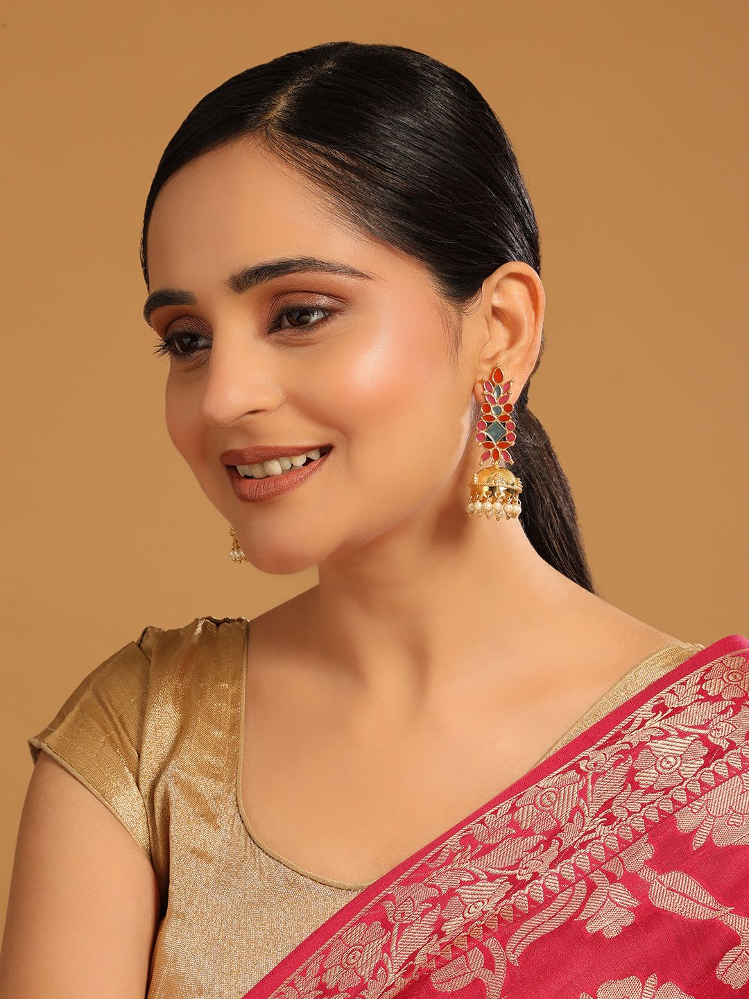22K Gold-Plated Dome Shaped Jhumka