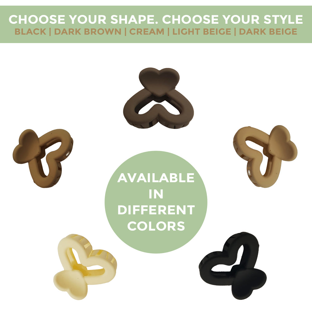 Prolume Heart Shape Hair Clutchers Clips For Hair Accessories For Women Girl Hair Clutchers Stylish & Durable