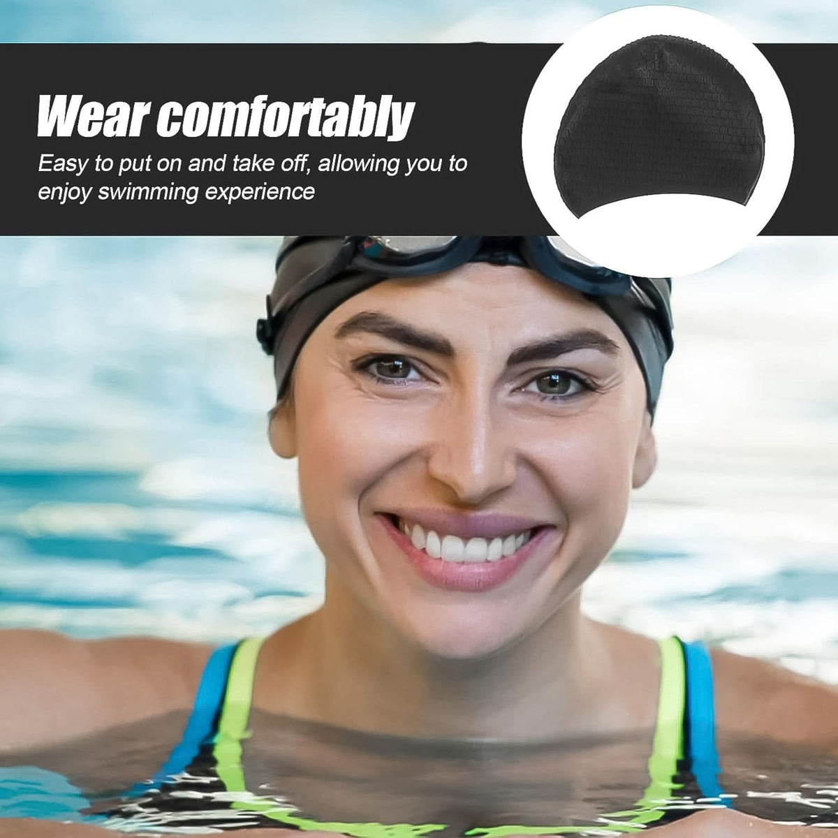Premium Silicone Waterproof Swimming Cap (1 Pc) HP DD