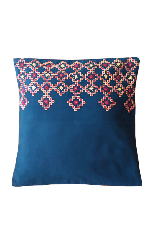 Kharak Stripe Pattern Embroidered Cushion Cover