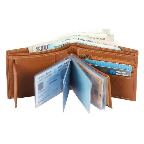 TAN BROWN WALLET Men Casual Artificial Leather Wallet