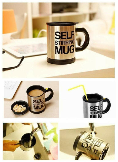 Automatic Electric Lazy Self Stirring Mug (390 ml) - HalfPe