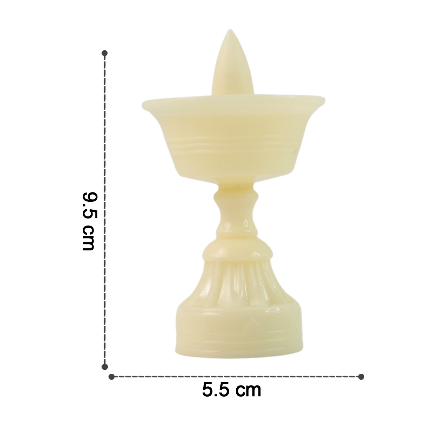 Set Of 8 White Water Sensor Led Diyas