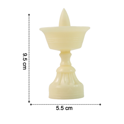 Set Of 8 White Water Sensor Led Diyas