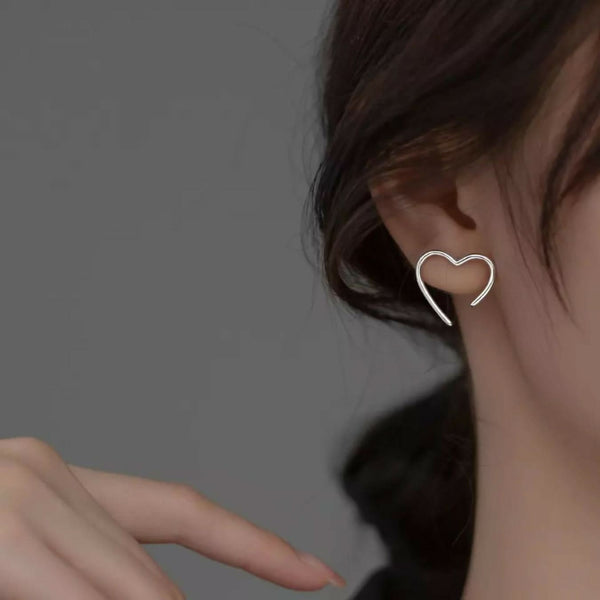 Sophisticated Style Heart and Pearl Drop Earrings pinapes