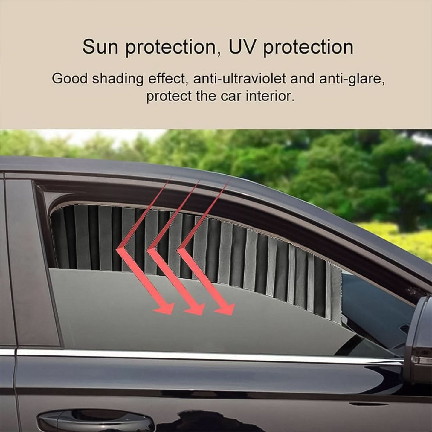 Car Window Curtains (4 Pcs) – Heat & Sunshade Protection with Hooks & Adhesive Tape