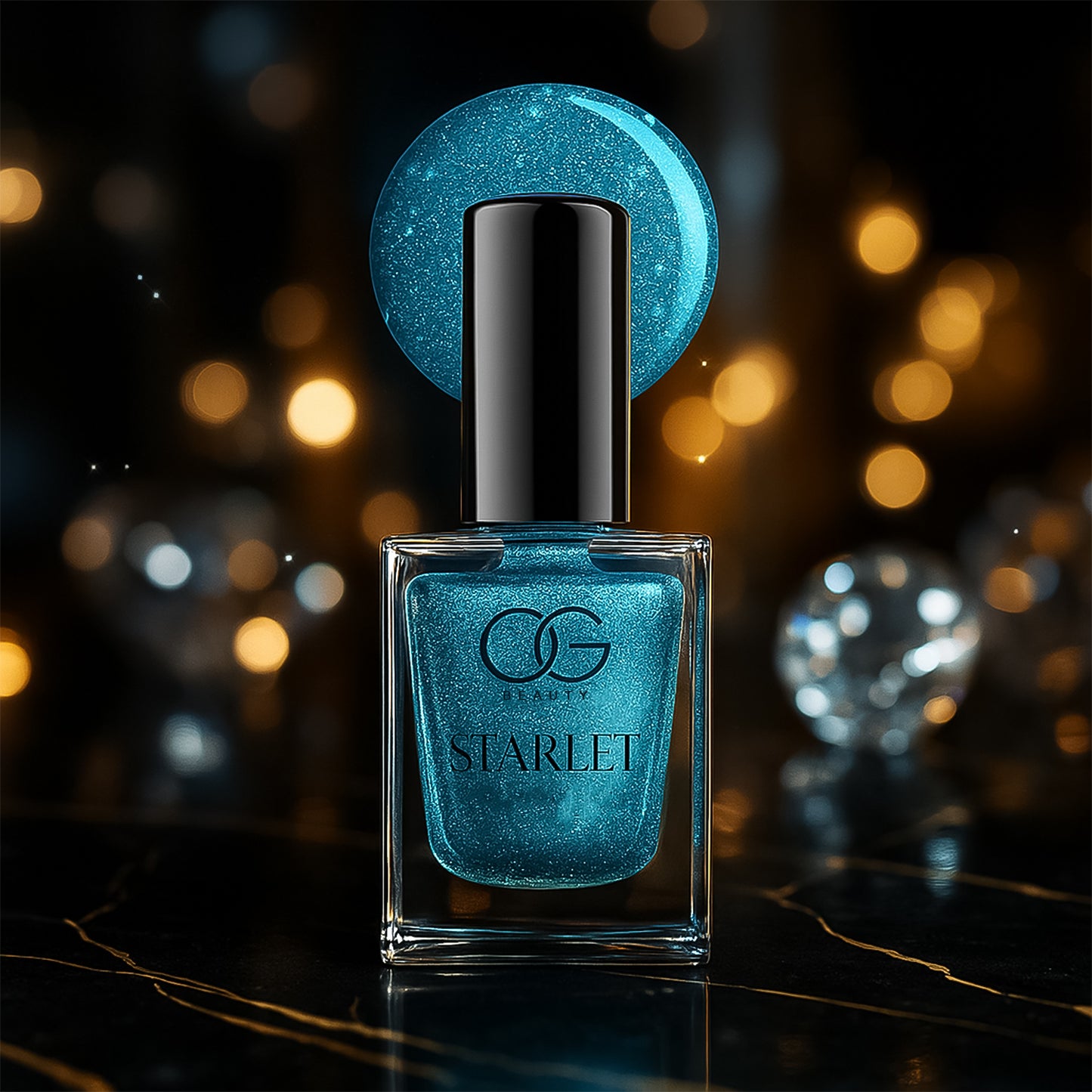 Og Beauty Aqua Bluebell Starlet Glitter Nail Paint (10 Ml  1 Pc)