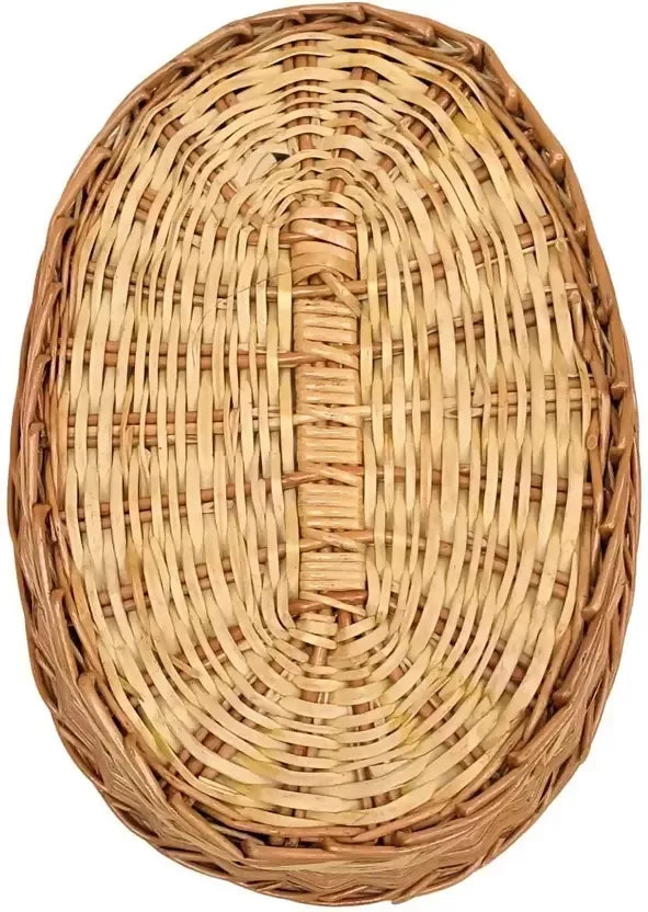 Full Cane Oval Deep Wicker Basket 15x10 Inch Multipurpose Handmade Basket JPS PRODUCTS (ACHSA)