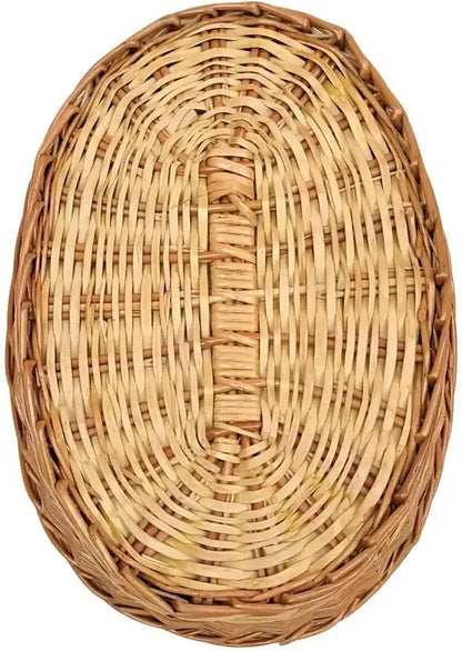 Full Cane Oval Deep Wicker Basket 15x10 Inch Multipurpose Handmade Basket JPS PRODUCTS (ACHSA)