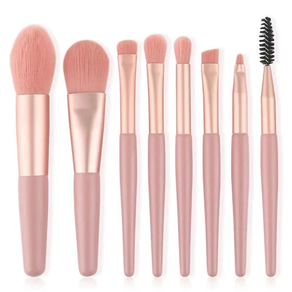 WK-Makeup Brush set of 8 pcs(Pink) - HalfPe