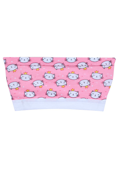 D'chica Essentials Assorted Pink Cat Print Tube Bra with Outer Elastic – Comfort Meets Cute|Color Pink|! Dchica Fashion Lifestyle