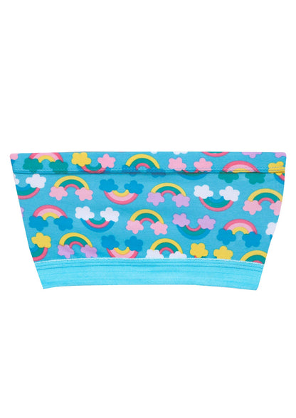 D'chica Essentials Assorted Double-Layer Cotton Strapless Bras | Non-Padded Tube Tops | Rainbow Print Bra|Color Blue| Dchica Fashion Lifestyle