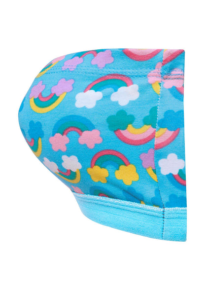 D'chica Essentials Assorted Double-Layer Cotton Strapless Bras | Non-Padded Tube Tops | Rainbow Print Bra|Color Blue| Dchica Fashion Lifestyle