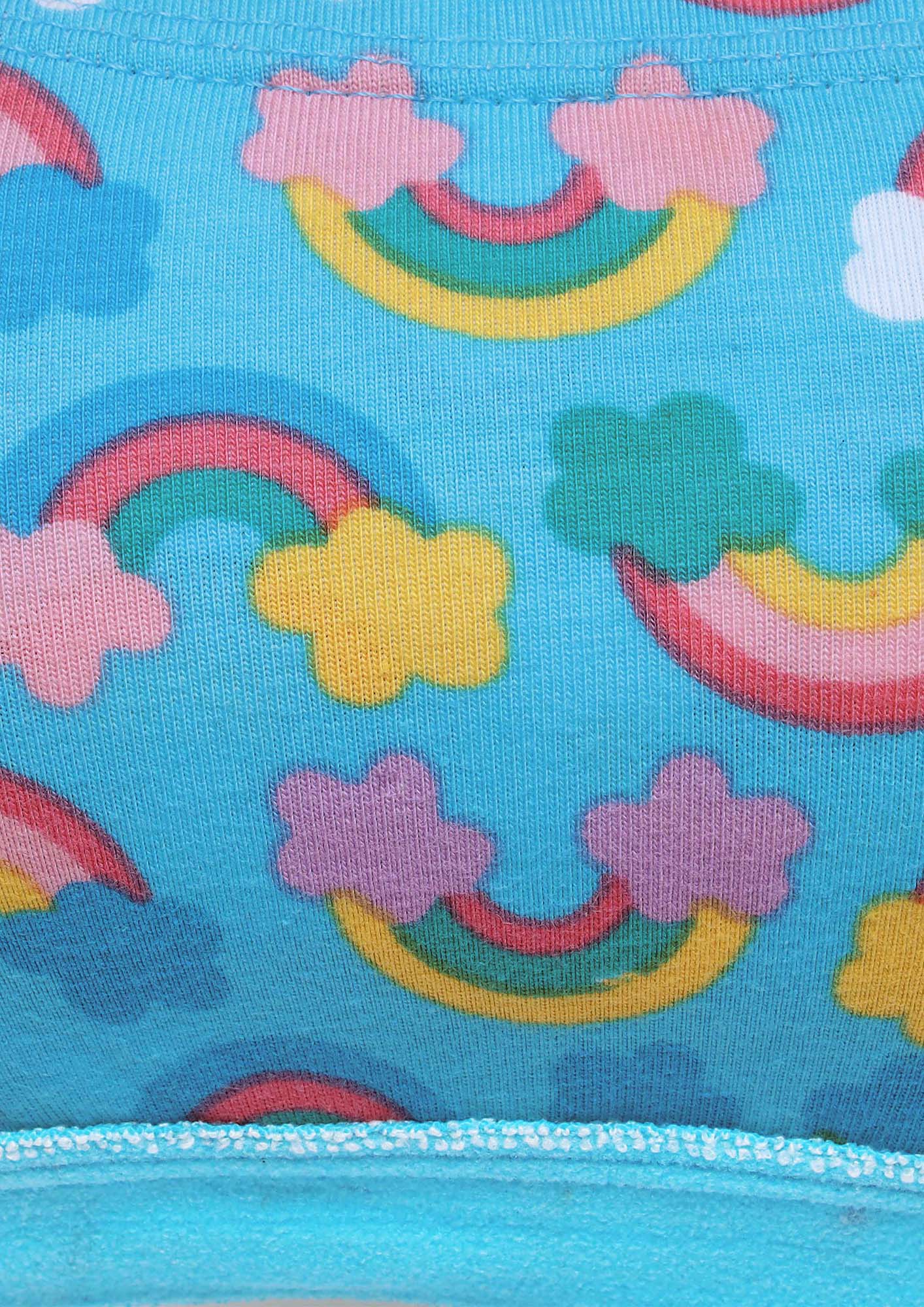 D'chica Essentials Assorted Double-Layer Cotton Strapless Bras | Non-Padded Tube Tops | Rainbow Print Bra|Color Blue| Dchica Fashion Lifestyle